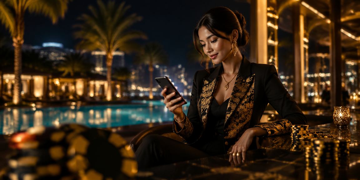 Pengguna menikmati platform pisang77 melalui ponsel saat festival kasino